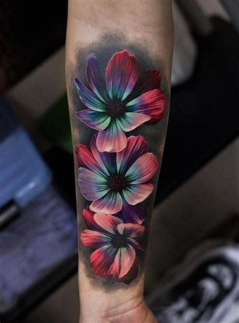 flower cover up tattoo ideas|flower arm tattoos for females.